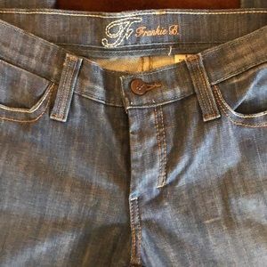 Frankie B pink stitch “F” pocket